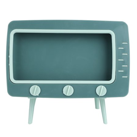 TV-formad Retro Tissue Box Dispenser med Mobiltelefonhållare