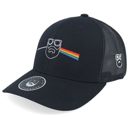 Bearded Man - Svart trucker Keps - Dark Side Of The Beard Black Trucker @ Hatstore