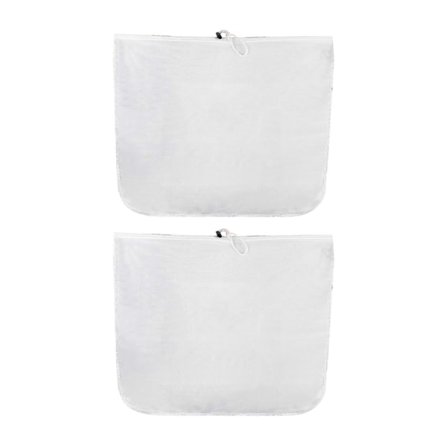 2 stk. Filterpose Gjenbrukbare Fine Mesh Bryggeposer Justerbar Snøring Silpose for Korn Frukt Vin Øl