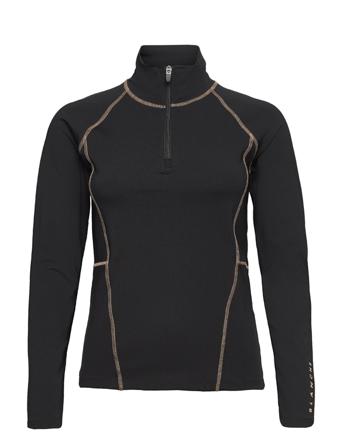Qnova Ls Top T-shirts & Tops Long-sleeved Svart Blanche