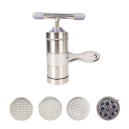 Nudelmaskine Press Pasta Maskine Crank Cutter Med 4 Nudelforme Frugter Gave