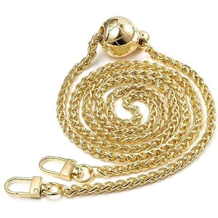 1 st Gold Väska Kedja, 120CM Gold Handväska Kedja, Justerbar Metall Ba