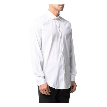 Dsquared2 Basic Shirt With Logo On The Neck Hvid, Herre Skjorter
