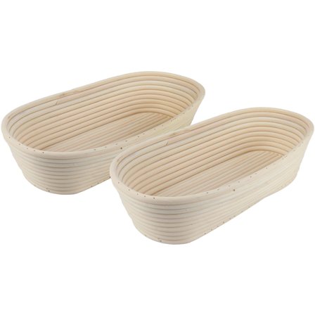 Essentials Jäskorgar 2-pack, oval, 35x18x8 cm | Bakning > Jäskorgar > Jäskorg | Bagaren och Kocken