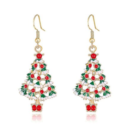 Juletrær Dråpe Øredobber Ørepynt Falmebestandig Legering Hypoallergen Krok Smykker Til Feriefest Jul