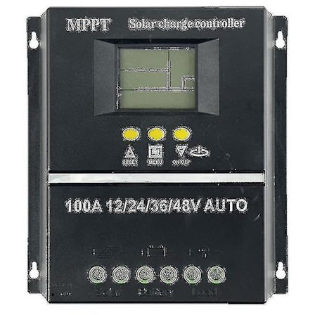Pwm 100a 12v 24v 36v 48v Auto Solcellepanel Laderegler Solcelle PV Batterilader Med LCD MPPT