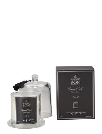 Scented Candle In A Glas Dome W Tassel Fragrance No.2 Doftljus Svart C'est Bon
