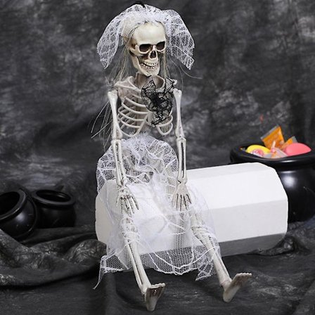 Halloween Party Rörlig Brud Brudgum Skelett Med rörliga leder