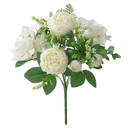 Konstgjord Blomhortensia Simulering Handbunden Bukett