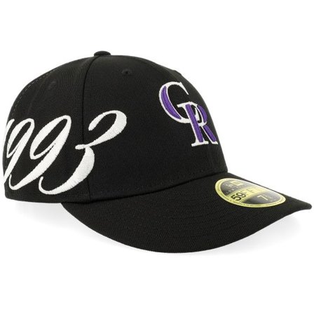 New Era - MLB Svart fitted Keps - Colorado Rockies Est Script 59FIFTY Low Profile Black Fitted @ Hatstore