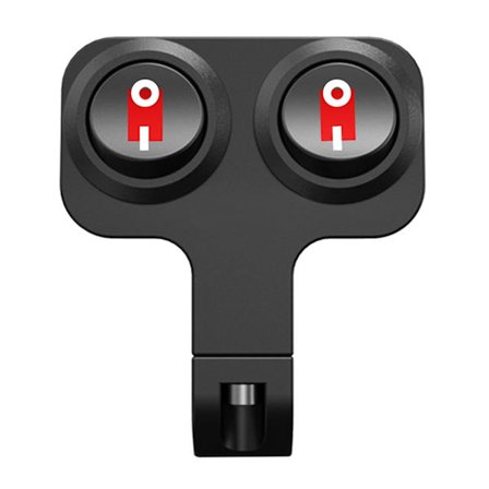 Universal 12v Motorsykkel Styre Dobbel Kontrollbryter For Hodelykt Indikator