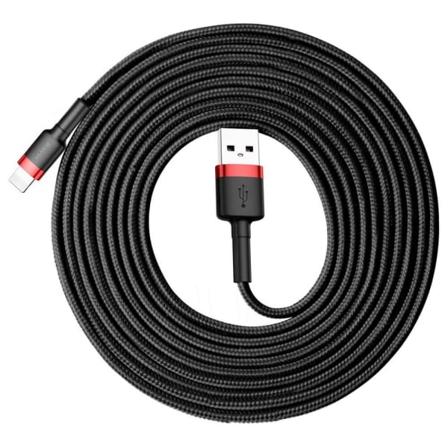 Baseus Cafule salamakaapeli QC3.0 2A 3M musta-punainen Black