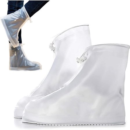 Regn Oversko - Unisex - Robuste Skoovertræk - Med Lynlås & Snøre - Skoovertræk