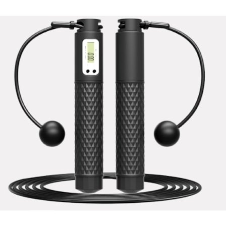 Sportshoppetau, trådløst hoppetau med teller, justerbart