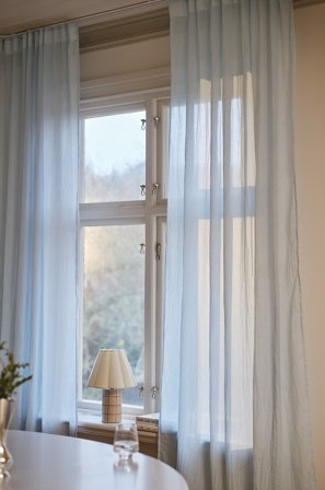 Jotex - Gardin Med Multifunksjonsbånd 2-pakke Lys blå - LAYER - Kjøp Multifunksjonsgardiner hos Jotex