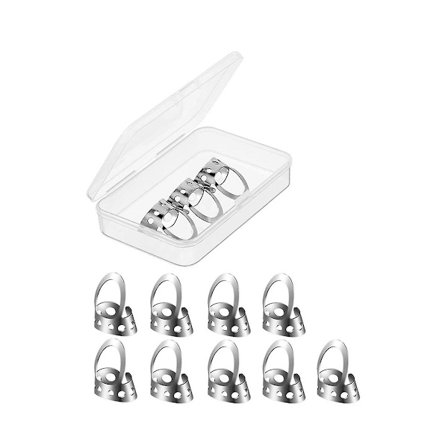 12 kpl kitaran sormenplektraa, säädettävät metalliset sormen ja peukalon plektrat kitaraan, banjoon, hopea