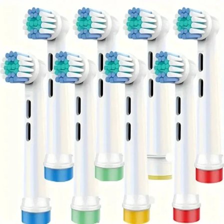 8-pack Professional Electric Toothbrush Heads - Medium Soft Bristles for Precision Cleaning