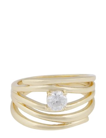 SNÖ of Sweden | Jen Stone Irregular Ring G/Clear - S | S