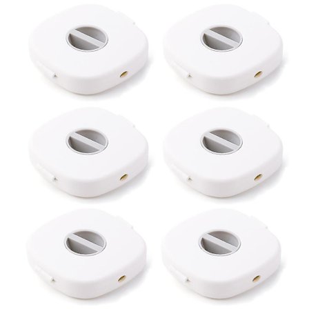 6 Pieces Retractable Cable Management Charging Cord Organizer Phone Cord Holder Retractable Cable Reels Small Winder Case For Usb Cable Headset C