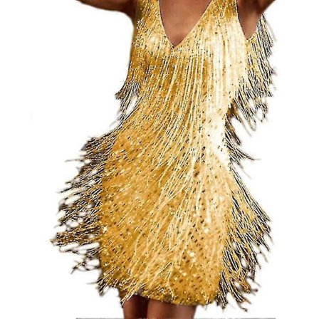 Jul Dam Fransklänning Sexig Fjäder Tofsar Miniklänning