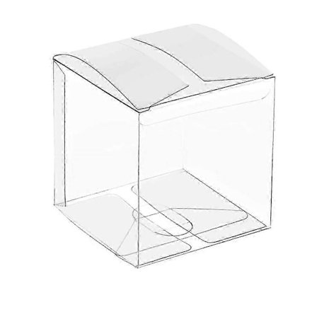 50 stk. klare plastikæsker til gaver Pvc-pakkeæske Gaveemballage Gennemsigtig slikæske Bryllupsgaveæsker Festartikler