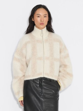 Tine Light Check Cardigan