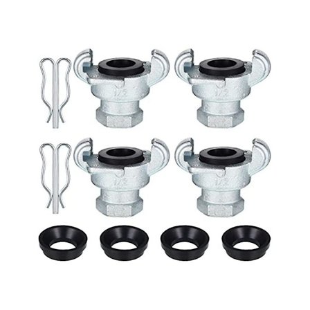 4 Sarjaa 1/2 tuuman NPT Rauta Ilma Letku Liitin 2 Lukon Universaali Kytkentä Chicago Liitin Uros Päässä