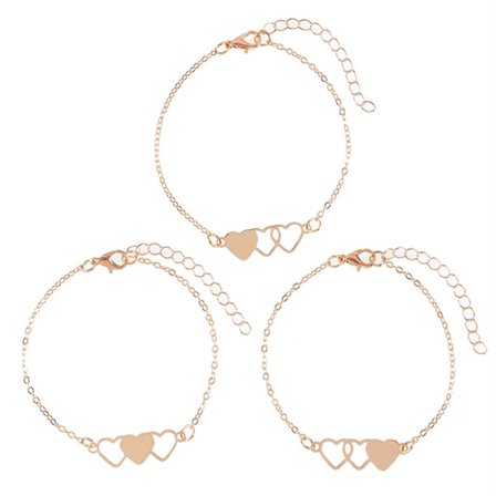 3 stk Familie Søster Gave Pinky Promise Armbånd Tau for Beste Venner Søstre