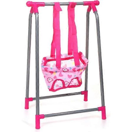 Babydukke Legesæt 5 i 1 Dukketilbehør Pakke Dukkevogn Dukke Højstol Vippestol Barneseng Gynge Dukke Møbler Børnehave Legesæt Rolle (gynge)