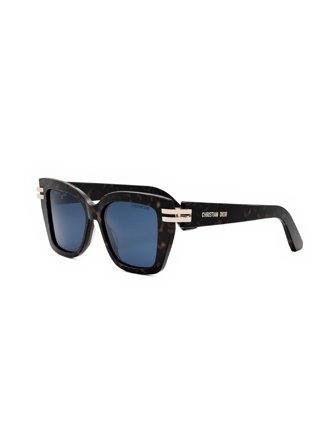 Dior Women's Sunglasses with a frame made of acetate in brown and lenses made of plastic in blue