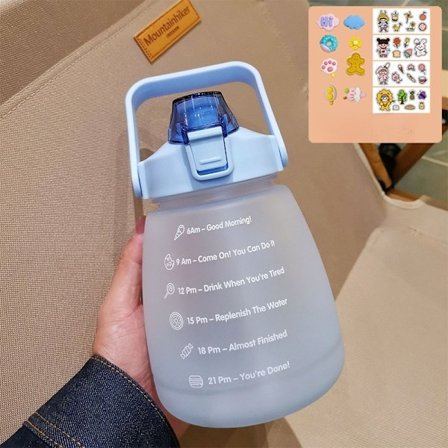 vattenflaska stor sport med sugrör dricksflaska 1.1L - spot försäljning