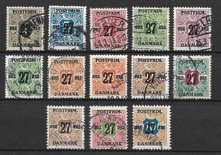Danmark 1918 - AFA 85-97 - Stemplet