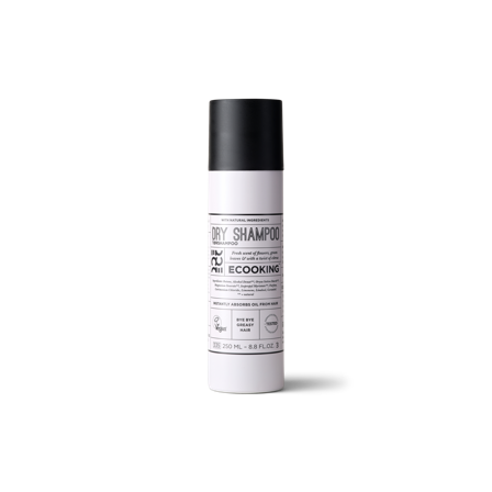 Ecooking Tørshampoo 250 ml - Absorberer Overskydende Fedt, Tilføjer Volumen og Dufter af Blomster, Grønne Blade & Citrus