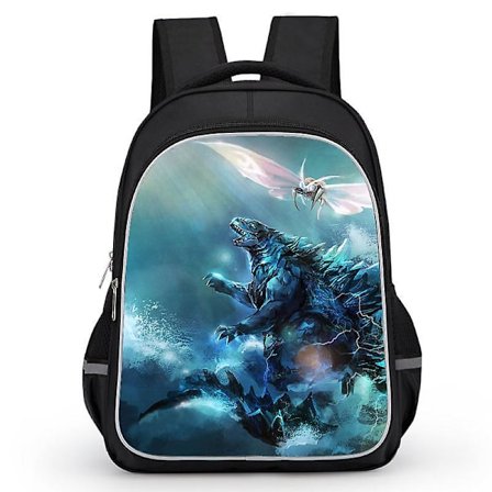 Godzilla Print Skole Taske Børn Vandtæt Rygsæk #1 Y