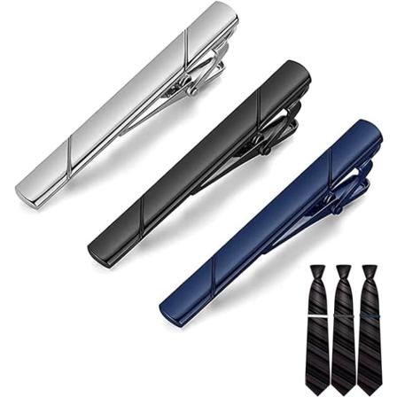 3 stk klassiske slipsklemmer, slipsklemmer for menn, slipsklemmer, slipsklemmer