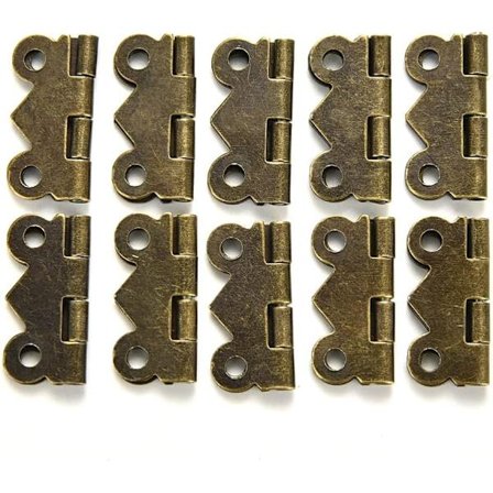 10 stk. Mini Butterfly hængsler Smykke Gave Vin Æske Træ Dukke Træ Hængsel Kabinet Hængsel Smykkeæske Æske DIY Reparation 20x17mm(90 grader)