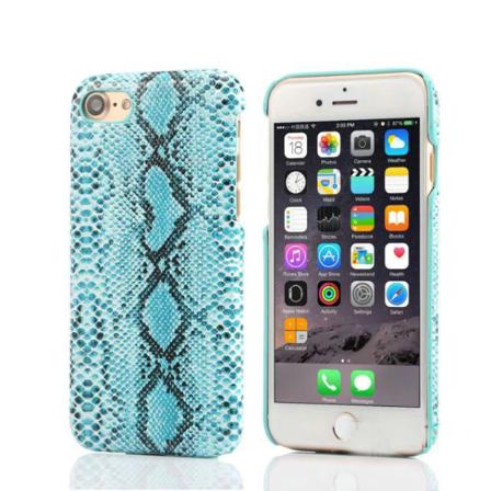 Motiivikuori käärmeennahalla iPhone 6 / 6S:lle - enemmän värejä Blue