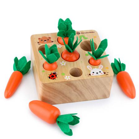 Träleksaker, Montessorileksaker Morotsskörd Game Shape Och Sor