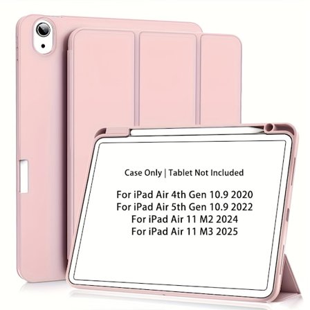 Kompatibel för iPad Air 11 M3 2025/för iPad Air 11 M2 2024/för iPad Air för 5:e/4:e generationens fodral med automatisk väckning/viloläge, skydd, 