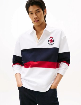 Tommy Hilfiger Rwb Crest Rugby - White - S