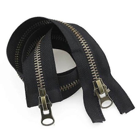 1 kpl DIY-ompelu kaksoisliukuri pitkä vetoketju avoin takki metallinen vetoketju kaksisuuntainen vaatetarvike 8#_Halvat lahjat