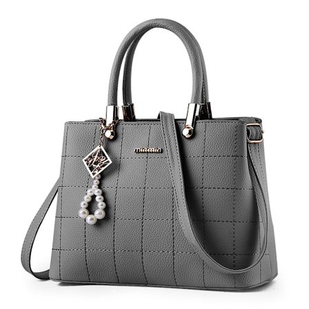 Stor håndtaske til kvinder, grå
