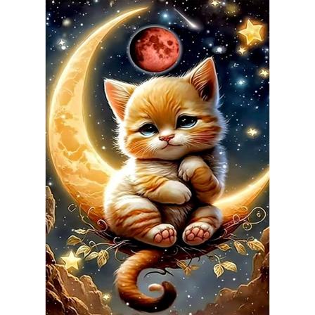 30x40cm, Kitten Diamond Painting Kit 5d diamantmålad strass