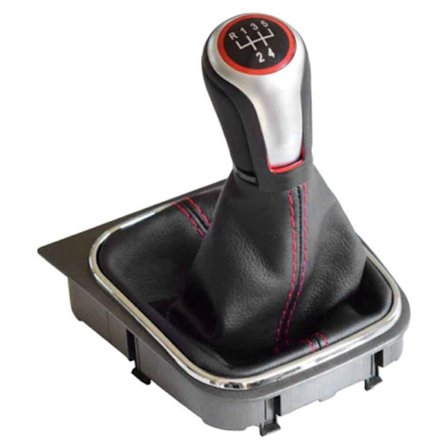 5-växlad manuell växelspaksknopp damaskbälg för Golf 6 Mk5