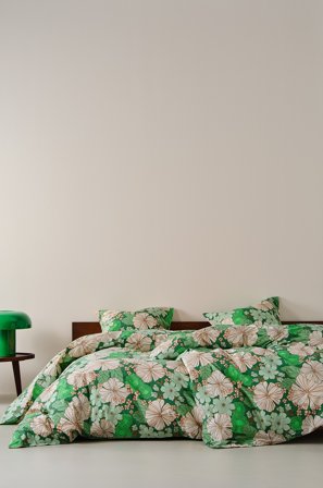 Jotex - Bold Dynetrekk Grønn/multi - FIORI - Kjøp Sengesett hos Jotex