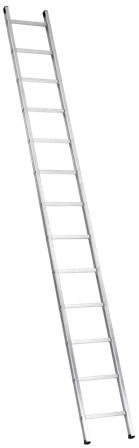 Skeppshultstegen YE-325 Enkelstege I-profil, aluminium, 430 mm bred 2,5 meter, Stegar & ställningar