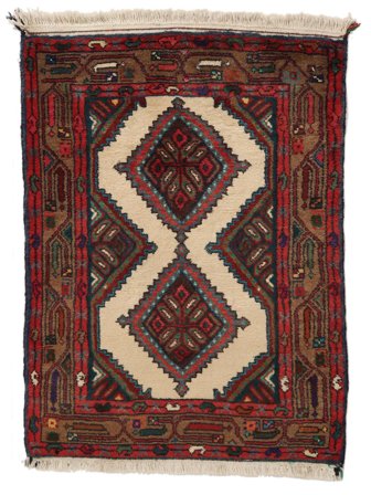 Hand Knotted Persian Asadabad Rug 80X115 Black/Dark Red