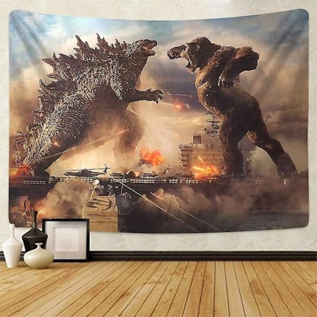 Godzilla Väggbonad, Godzilla Vs Kong Monstertema Festtillbehör