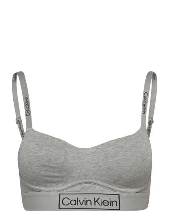 Lght Lined Bralette Lingerie Bras & Tops Soft Bras Tank Top Bras Harmaa Calvin Klein