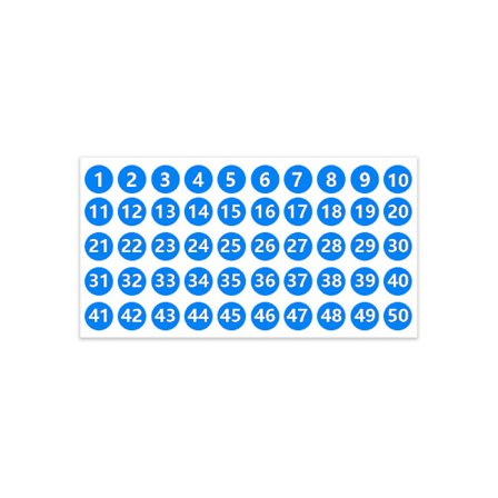 20 st 1 till 50 Nummerklistermärken Konsekventa Nummerklistermärken 1 tum Självhäftande Dekal För Lager S